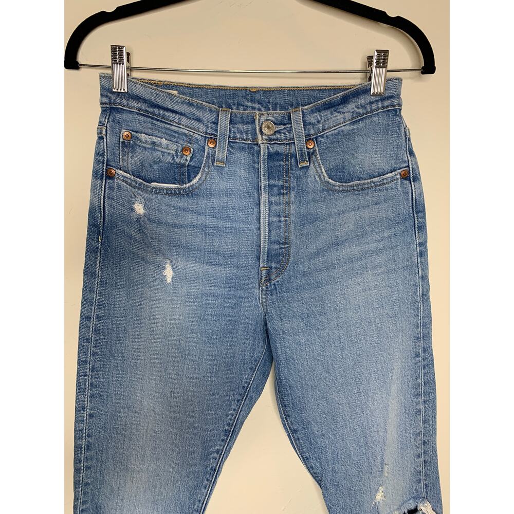 Levi's Premium 501 Slim Jeans Medium Wash Sz 26 x 28 - Picture 10 of 10